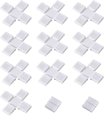 10 pieces LED light strip corner connector corner connector in T -shaped with 2 RVB 5050 clasps.. DIAYTAR NIGERIA: Where every click leads to affordable purchases delivered promptly to your door.