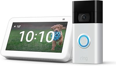 Echo Show 5 (2nd generation) - White pack with Ring Video Doorbell (2nd generation).. Shop smarter with DIAYTAR NIGERIA's diverse marketplace and budget-friendly nationwide delivery.