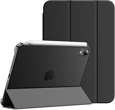 Jettech shell for iPad Mini 6 (8.3 inches, 2021 model, 6th generation), Fine rigid rear shell with Automatic standby/alarm clock (black).. DIAYTAR NIGERIA: Where every shopping need is met with affordable prices and reliable 5-8 day delivery.