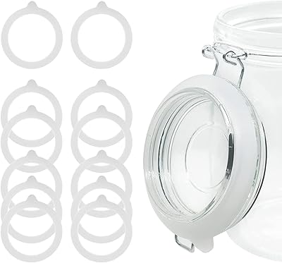 The white shop 12 pieces rubber rings for glass jars, hermetic silicone replacement joint for jars, silicone seal for mason jars.. Shop with purpose at DIAYTAR NIGERIA, where your money goes further and delivery is always prompt.