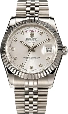 Watches for men with luxury water resistant luxury watch, day and date, silver and gold, luxury.. DIAYTAR NIGERIA transforms dreams into deliveries with our affordable prices and 5-8 day shipping.