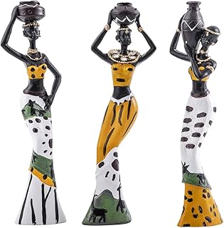 Gallin 3 pieces of yellow African sculptures.. DIAYTAR NIGERIA: Your partner in affordable e-commerce with dependable delivery across Nigeria.