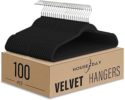 House Day 100 hanging pieces 45 cm Velvet velvet hanger space saving for adults ... (black).. DIAYTAR NIGERIA: Creating access to affordable products for every Nigerian with our swift delivery service.