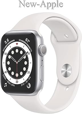 New Apple: Watch Series 6 (GPS, 44 mm) - Silver aluminum box with white sports bracelet.. Why wait? Get your order in 5–8 days with DIAYTAR Nigeria.