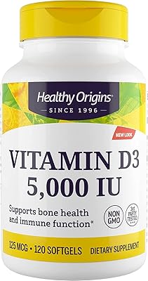 Healthy Origins Vitamin D3 (Lanoline) 5,000 IUD food supplement to support health.. DIAYTAR NIGERIA delivers value, variety, and convenience with our nationwide 5-8 day shipping.