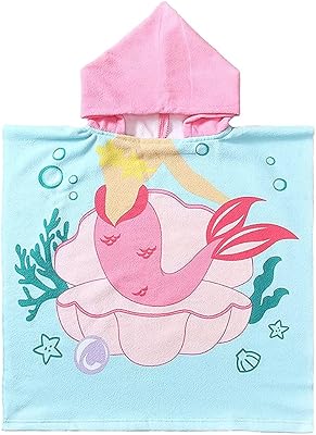Hooded bathrobe, Elecdon children's beach towel for boys and girls, hoodbap towel, pool towel for toddles with hood, super soft and absorbing microfiber beach towel for 0 to 7 years (mermaid).. DIAYTAR NIGERIA redefines convenience with our diverse marketplace and affordable nationwide shipping.
