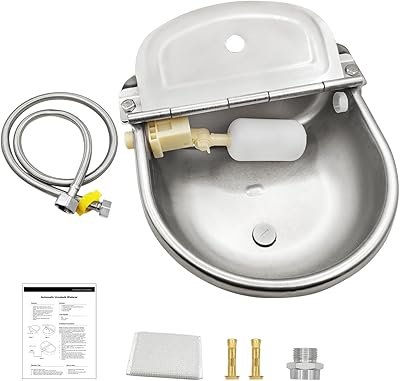 Automatic feeder feeder for cattle with 304 stainless steel control valve, automatic drinking with horse/cow/bovine/goat/dog, etc., automatic water supply bucket for farm, easy to clean and install.. Discover a world of choices with DIAYTAR NIGERIA's extensive marketplace and prompt shipping service.