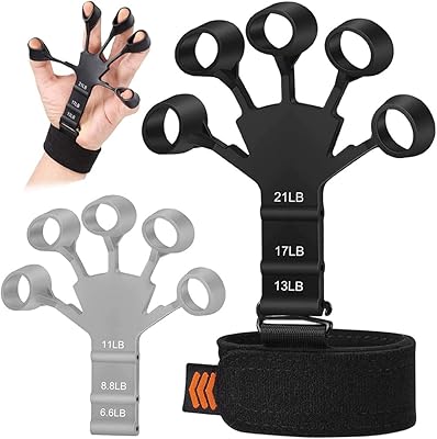 Reinforcement of the fingers, new coach of gripping force, exercise of the fingers, 6 levels of resistance for finger exercises, reinforcement of the hands for strength training, drive to the extension of flexion of the fingers - 2 pieces.. Buy better with DIAYTAR Nigeria — the ultimate e-commerce platform in Nigeria.