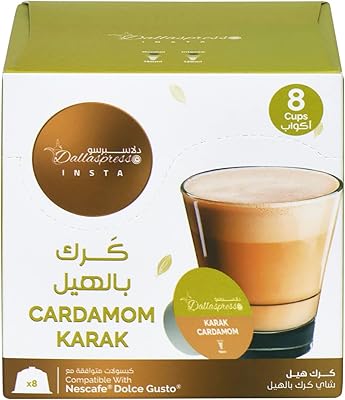 Dallaspresso Cardamome & Karak Latte capsules compatible with dolce gusto, chai cardamom latte capsules, 8 capsules.. Shopping has never been easier — DIAYTAR Nigeria delivers it all in 5–8 days.