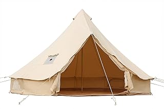 Luxury bell tent All seasons of 4 meters with 5 -inch stove intake, fire tent in fireproof fabric comprising a zipper floor for 4 to 6 people in camping.. Shopping made simple with DIAYTAR NIGERIA's vast selection and budget-friendly nationwide delivery.