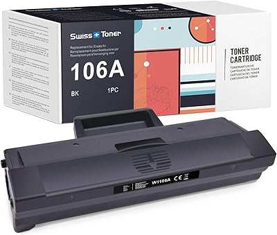 Toner cartridge compatible swiss 106a w1106a [chip] Laserjet toner cartridge 107a 107w 107r MFP 135A 135W 135R 137FNW 1x, Black.. DIAYTAR NIGERIA: Making online shopping accessible with affordable prices and nationwide delivery service.