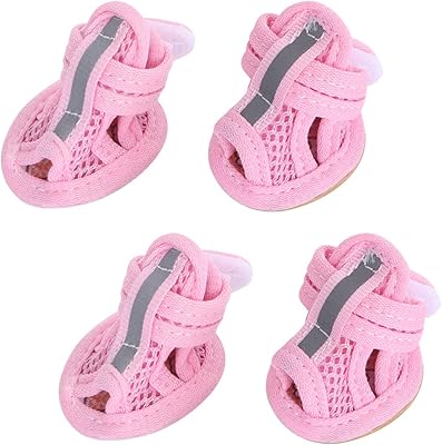 Set of 4 summer shoes for dog Boo Pet Bob - Breathable mesh shoes to protect the paws of medium -sized dogs and small.. DIAYTAR NIGERIA: Bringing quality products to every Nigerian home at prices everyone can afford.