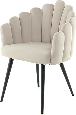 Chair in velvety fabric, lounge chair, dining room with black feet for restaurants, hotel, office, visitors ... (beige).. Shop smarter with DIAYTAR NIGERIA's comprehensive catalog and budget-friendly 5-8 day delivery.