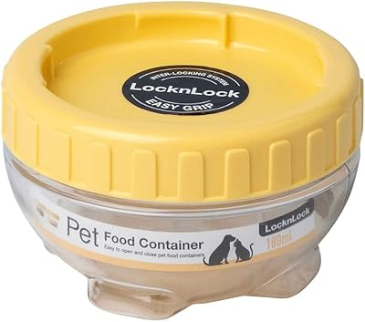 Containing food and lockable food & lock interlock for pets, 180 ml, yellow/transparent.. DIAYTAR NIGERIA: The marketplace that brings affordable products to every Nigerian home in under 8 days.