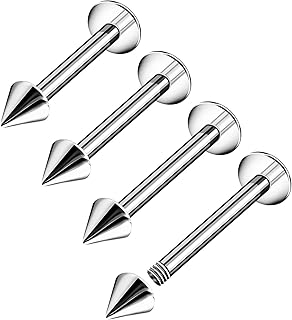 4 pieces in surgical steel 16g 3mm 3mm vertical cartilage cone labret monroe tragus earrings lip piercing jewelry choose size.. Shop smart, shop DIAYTAR - Nigeria's most affordable e-commerce platform with nationwide delivery.