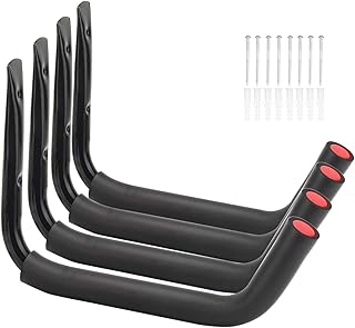 Vahigo steel storage rack. Package of 4 wall hooks in the shape of a boat, length 15 ", capacity 15.3 kg.. DIAYTAR NIGERIA provides endless shopping possibilities with affordable prices and prompt delivery service.