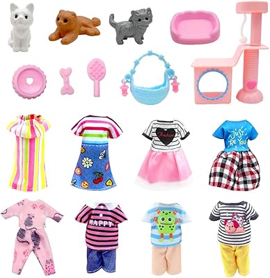 Powder clothes and accessories for chelsea dolls, pajamas of random clothes in 6, small supplies, set of toys for cats, granddaughter gifts for girls.. DIAYTAR NIGERIA brings the marketplace to your home with budget-friendly prices and nationwide delivery.