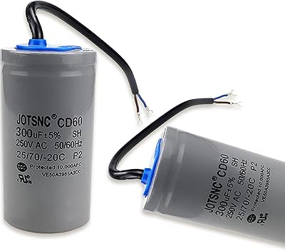 CD60 300UF CD60 engine starter capacitor with metal cable, 250V cylindrical capacitor ac 50/60Hz for engine starting, washing machines, air conditioners, water pumps.. DIAYTAR NIGERIA makes quality accessible with our affordable prices and dependable delivery service.