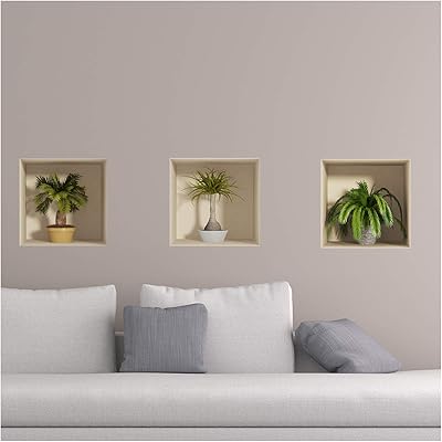 3D poster | Palm wall sticker - Wallpaper for bedroom decoration and living room with optical illusion - 30 x 90 cm.. Experience shopping without compromise at DIAYTAR NIGERIA, with vast selection and quick delivery.