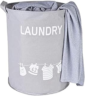 Linen basket in foldable and waterproof oxford fabric with handles, foldable round laundry basket for the organization of the house and the storage of toys in the children's room (gray) - H.. DIAYTAR NIGERIA delivers on convenience and affordability with our reliable nationwide shipping.