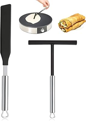 Distributor set of stainless steel pancakes and spatulas, pancake distribution tools, a T -shaped spatula and a flat spatula for home kitchen and pastry tools.. DIAYTAR NIGERIA brings the marketplace to your screen with affordable products delivered in 5-8 days.