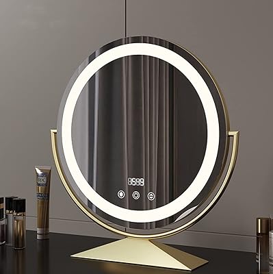 Round decorative mirror Limos Hollywood Rotation 360 degrees Tactile Intensity.. DIAYTAR NIGERIA: Creating access to affordable products for every Nigerian with our swift delivery service.