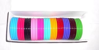 Set of Creole plastic bracelets for women (multicolored, 1-80 years, 4 rooms 5 mm) - 48 pieces, other.. DIAYTAR NIGERIA makes online shopping accessible to all with budget-friendly prices and reliable delivery.