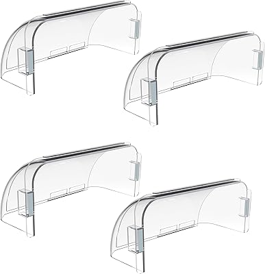 Ventilation deflector taped with neodymium magnet - Floor ventilation deflector, on the side walls and on the ceiling (pack of 4, transparent).. DIAYTAR NIGERIA brings quality products to every corner of Nigeria at prices everyone can afford.