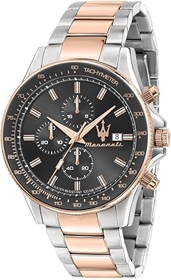 Maserati chronograph watch for men 44 mm of Sveda, silver color, chronograph, silver, chronograph.. DIAYTAR NIGERIA: Where every shopping need is met with affordable prices and reliable 5-8 day delivery.