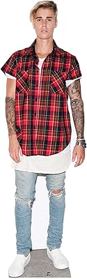 Star Cutouts Cardboard real size Justin Bieber SC2019, red and black, size 172 x 53 x 172 cm, multicolored.. Order now, relax later — DIAYTAR Nigeria ships in 5 to 8 days.