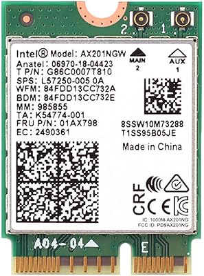 Intel Dual Band Wireless AX201NGW 2,4 GB 802.11AX MQUE MQUE 802.11AX Intel AX201 5.0 wire wire card for Windows 10, 64 Bits, for Google Chrome OS, Linux (5.2 nucleus system) (Ax201ng).. DIAYTAR NIGERIA promises affordability and variety with every purchase, delivered in 5-8 days.