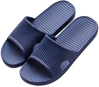 Unisex non -slip slippers, ultra light foam sole, interior, exterior, bathroom, garden, swimming pool, navy blue, 44/45.. Your favorite brands are just a click away on DIAYTAR Nigeria.