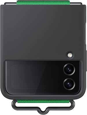 Samsung official silicone shell with strap for galaxy z flip 4 - black.. DIAYTAR NIGERIA connects Nigerians with quality products at affordable prices, delivered in 5-8 days nationwide.