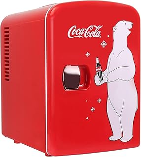 Mini Coca-Cola 4L refrigerator, COLDER/Portable heater 6 cans, mini personal refrigerator for snacks, drinks, skin care, 12 V cord and AC, accessories for children's bedroom, house, desktop.. DIAYTAR NIGERIA: Connecting Nigerians with their needs through our affordable and diverse marketplace.