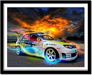 Kit of cross stitch for beginners 11CT, motive of sports car and pre -printed bus, embroidered fabric for manual and gifts - 16 x 20 inches.. Shop with confidence at DIAYTAR NIGERIA, offering thousands of products with budget-friendly shipping.