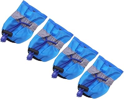 Patkaw 4 Pieces Anti-Chaussure Shoes For Dog Outdoor Shoes For Dogs De Patue Anti-Chaussure Shoes For Animals Non-Chaussure Pommeran Blue Dog Rain Snow Boats.. DIAYTAR NIGERIA: Connecting Nigerians with affordable products through our expansive e-commerce platform.