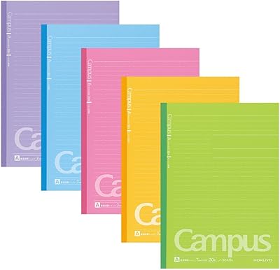 Kokuyo campus notebook, half -b5 with polka dots, line 7 mm - 30 lines x 30 sheets - pack of 5 vitamin colors (1 game).. DIAYTAR NIGERIA: Making quality products accessible to all Nigerians at affordable prices.