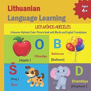 Learning the Lithuanian language: lietuviškos abėcėlės | Color image book.. DIAYTAR NIGERIA: Where affordability meets variety, with thousands of products delivered in less than 8 days.