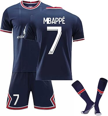 Children's football jersey set, Messi Mbappe Neymar football jersey training combination for boys (7, 28).. DIAYTAR NIGERIA makes online shopping accessible with our comprehensive platform and prompt delivery service.