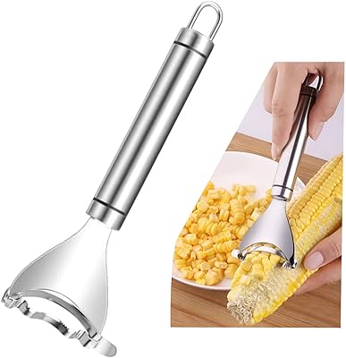 Stainless steel corn peel with a comfortable handle, monobloc kitchen corn spanner.. DIAYTAR NIGERIA: Where shopping dreams come true with budget-friendly prices and nationwide shipping.