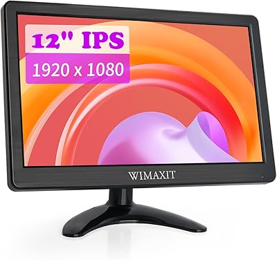12 inch Wimaxit HD Portable Monitor 1920x1080 IPS LCD HDMI Audio Input Monitor Video Display With HDMI cable for PC DVR Camera DVR Surveillance at home.. Shop electronics, clothes, and everything in between on DIAYTAR Nigeria.