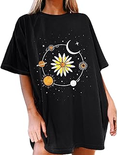 Datasy Surprised T-shirt for women, Long-wide shirt with short sleeves and tincture by knotting for women and girls, round neck, relaxed design.. DIAYTAR NIGERIA brings the market to your fingertips with affordable prices and prompt delivery service.