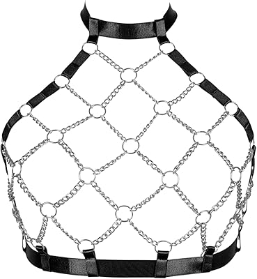 Hollow metal metal chain bra for gothic large size women.. DIAYTAR NIGERIA makes online shopping accessible with our budget-friendly prices and reliable shipping.