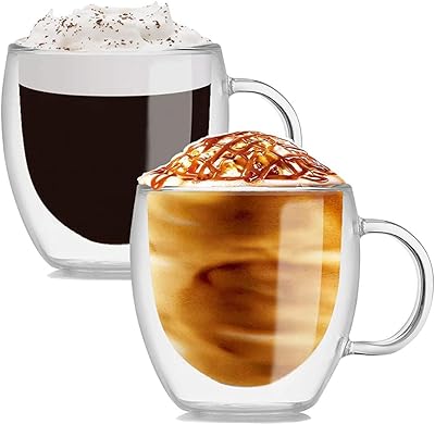 Lush batch of 2 dual -walled isolated coffee cups of 250 ml with handle, perfect coffee lenses on a daily basis for espresso machine and coffee maker.. Shop without compromise at DIAYTAR NIGERIA, where quality, affordability, and quick delivery coexist.