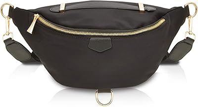 Large unisex banana bag with 43-68 inch adjustable belt, black.. From fashion trends to home essentials — find it on DIAYTAR Nigeria.