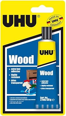 UHU wood adhesive 3-37586, 27 ml, modeling and repair adhesive, transparent tube with fast drying, D2.. DIAYTAR NIGERIA: Where smart shoppers find everything they need at prices they can afford.