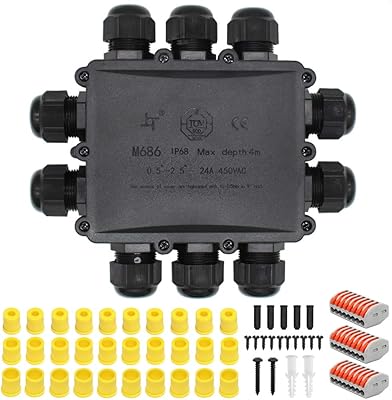 IP68 waterproof junction box, Huyu 10-track exterior cable connectors with M25 Electric junction hob for Ø 4-14 mm-H10.. From tech gadgets to groceries, DIAYTAR Nigeria is your all-in-one online store. And the best part? Delivery happens fast — between 5 to 8 days.