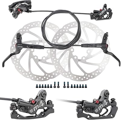 JFOYH 4 piston mountain biking hydraulic brake kit with 160 mm floating rotors, front and rear hydraulic disc brake kit for mountain bikes (original platelets included).. Shop the future with DIAYTAR NIGERIA - thousands of products, unbeatable prices, delivery within a week.