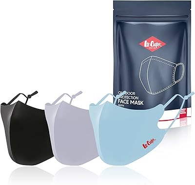 Washable and reusable cotton mask Lee Cooper (multicolored, 3) pack for adults and unisex.. DIAYTAR NIGERIA: Connecting Nigerians with their needs through our affordable and diverse marketplace.