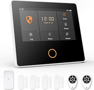 Kit of domestic alarm Staniot 8 pieces, Kit of wireless safety system 5 4G GSM, IPS touch screen panel, door sensor, motion sensor, controller, siren with decibels high for home safety, works with Alexa.. DIAYTAR NIGERIA: Where affordability meets reliability with thousands of products delivered promptly.